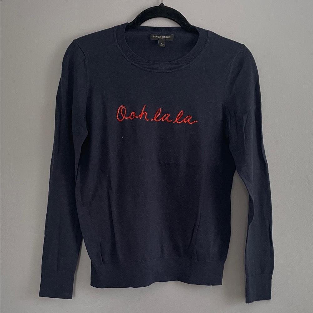 Banana Republic Dark Blue Knit Top
